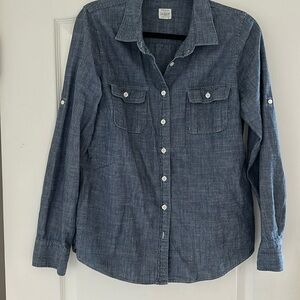 Women’s denim button down shirt